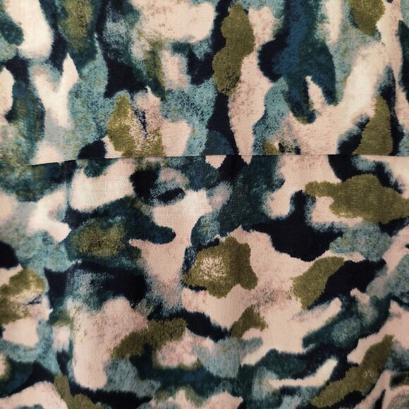 Susan Graver Liquid Knit Top 2X Multicolor Abstract Print Button-up Office Boho - Picture 11 of 16